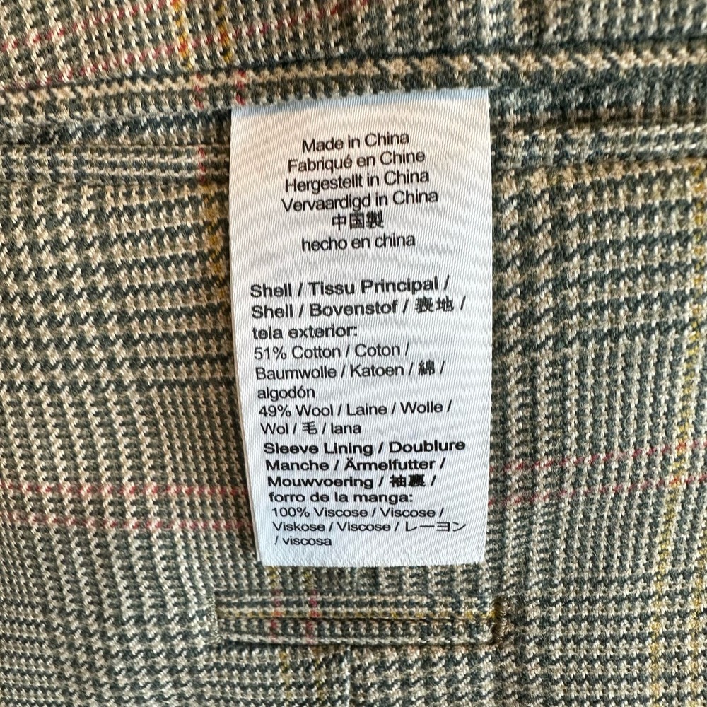 J.Crew Glen Plaid Cream Moon Ludlow Blazer NWOT 44R - Picture 11 of 12